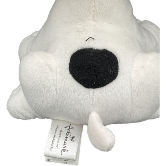 Snoopy Plush Stuffed Animal Soft Toy By Hallmark 8" White & Black With Red Colla - Picture 2 of 4